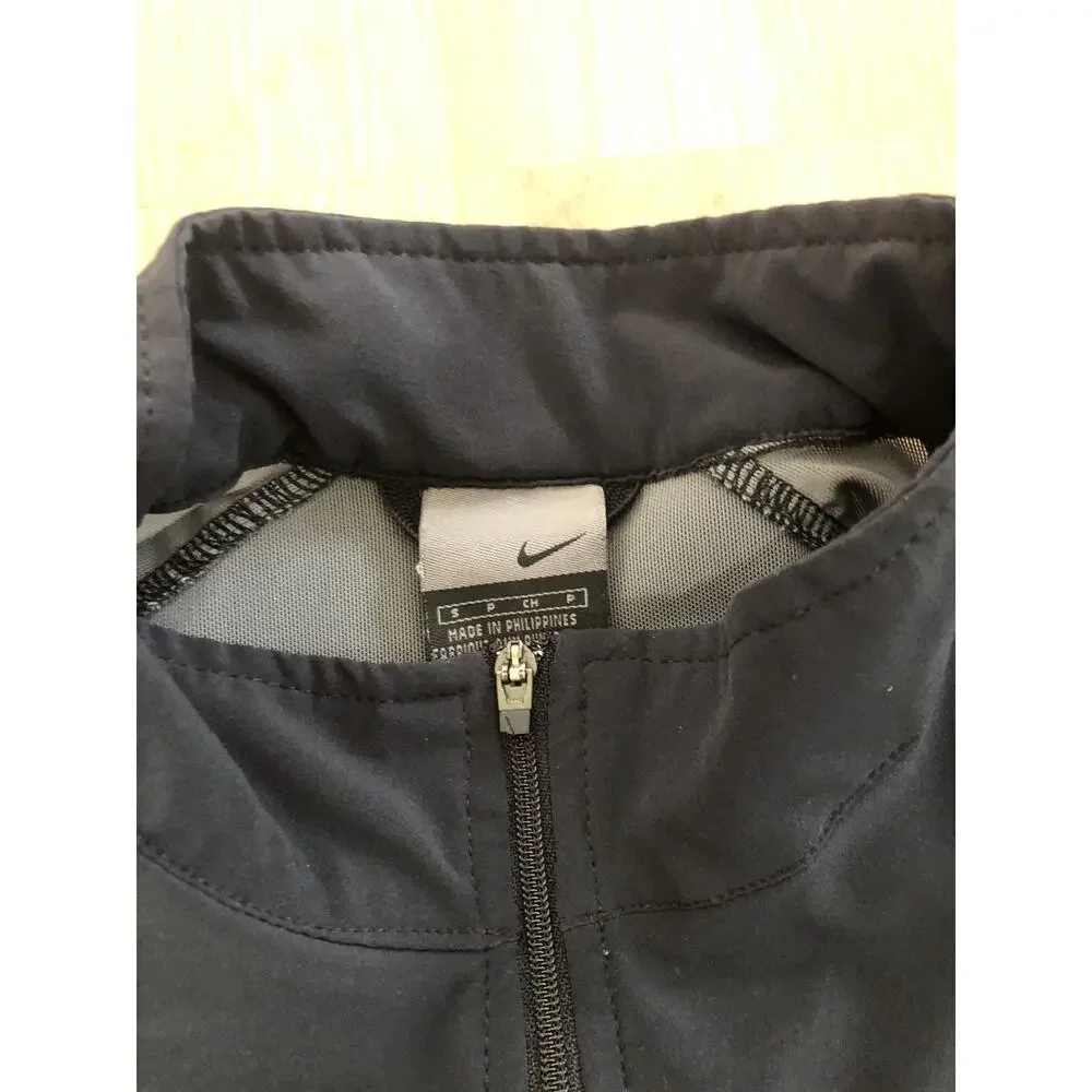 NIKE Black/Gray Lightweight Mesh 1/4 Zip Pullover Womens SIZE SMALL